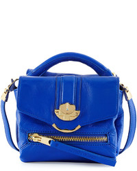 Cynthia Rowley Posy Flap Top Leather Crossbody Bag Cobalt Blue