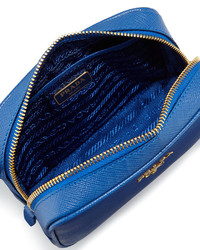 Prada Saffiano Small Crossbody Bag Cobalt Blue