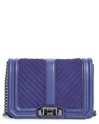 Rebecca Minkoff Small Love Leather Crossbody Bag Blue