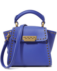 Zac Zac Posen Eartha Leather Star-studded Crossbody Bag in Blue