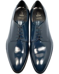 Loriblu Blue Leather Derby Shoe