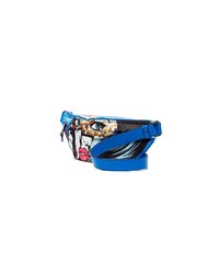 Moschino Blue Comic Print Belt Bag