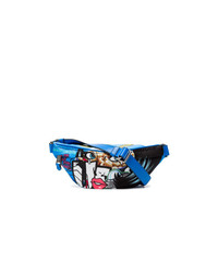 Moschino Blue Comic Print Belt Bag