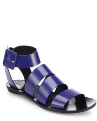 Proenza Schouler Glossed Leather Flat Sandals