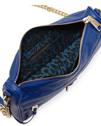 Rebecca Minkoff Mac Clutch Crossbody Bag Metallic Blue