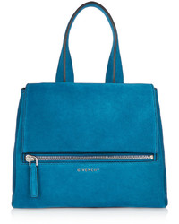 Givenchy Small Pandora Pure Bag In Azure Suede