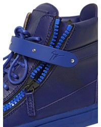 Giuseppe Zanotti 30mm Metal Leather High Top Sneakers
