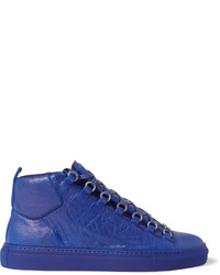 Arena Creased Leather High Top Sneakers