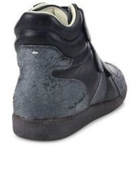 Maison Margiela Suede High Top Grip Tape Sneakers