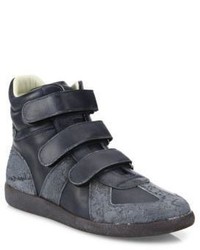 Maison Margiela Suede High Top Grip Tape Sneakers