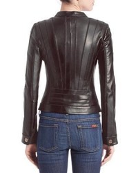 Versace Collection Seamed Leather Jacket