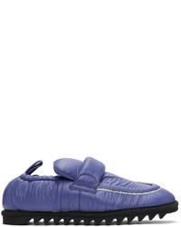 Dries Van Noten Blue Nylon Padded Loafers