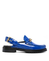 Moschino Chain Link Patent Leather Loafers