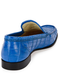 Stefano Ricci Classic Crocodile Leather Loafer Blue