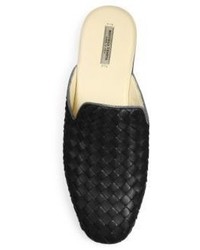 Bottega Veneta Intrecciato Leather Loafer Slides