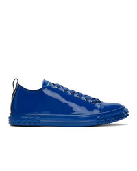 Giuseppe Zanotti Blue Patent Blabber Sneakers