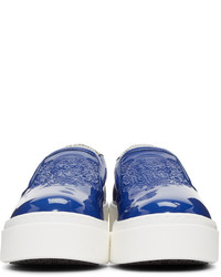 Kenzo Blue Patent Platform Sneakers