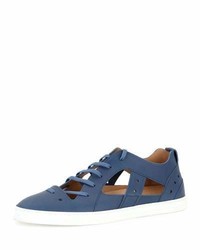 Fendi Cutout Low Top Sneaker Sandal Blue