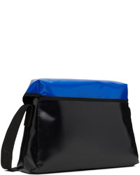 Marni Black Blue Textured Messenger Bag