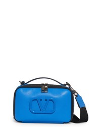 Valentino Garavani Vlogo Leather Convertible Crossbody Bag In Bermuda Blue At Nordstrom
