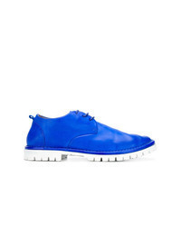 Blue Leather Oxford Shoes