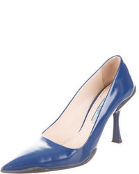 Prada Leather Pointed Toe Pumps