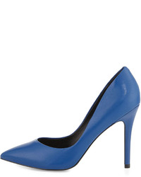 Charles by Charles David Pact Leather Pointed Toe Pump Electric Blue