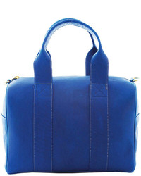 Blue Barrel Leather Bag