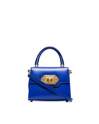 Dolce & Gabbana Blue Welcome Small Leather Tote