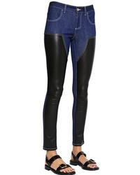 Givenchy Nappa Leather Cotton Denim Jeans
