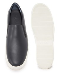 Vince Levi Leather Slip On Sneakers