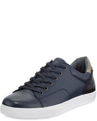 English Laundry Hatch Leather Lace Up Sneaker Navy