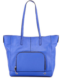 Milly Astor Pebbled Leather Tote Bag Blue