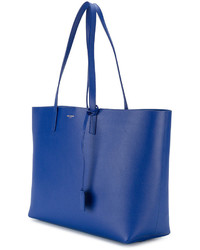 Saint Laurent Blue Leather Shopper Tote Bag