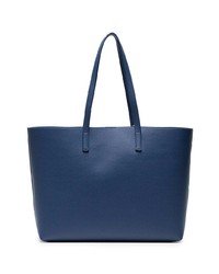 Saint Laurent Blue Shopper Leather Tote Bag