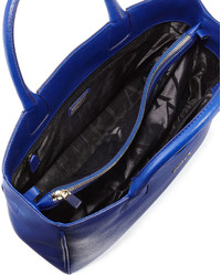 Furla Camilla Medium Leather Tote Bag Blue Laguna