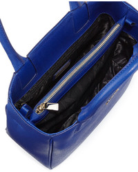 Furla Camilla Small Leather Tote Bag Blue Laguna