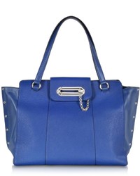 Jean Paul Gaultier Electric Blue Leather Tote Bag