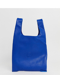 Hill & Friends Hill And Friends Happy Leather Shopper Bag In Blue