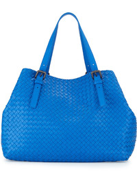 Bottega Veneta Large A Shape Leather Tote Bag Bluette