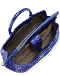 Nancy Gonzalez Medium Crocodile Tote Bag Cobalt Blue
