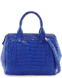 Nancy Gonzalez Medium Crocodile Zip Tote Bag Cobalt