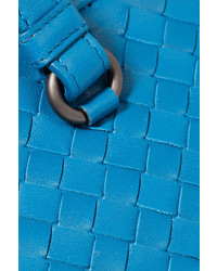 Bottega Veneta Medium Intrecciato Leather Tote Blue
