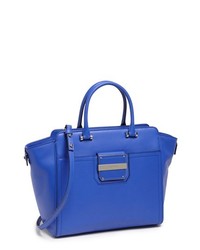 Milly Colby Leather Tote Extra Large Blue