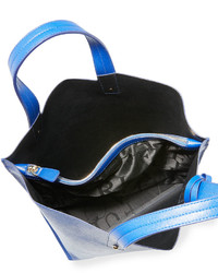 Furla Musa Medium Leather Tote Bag Blue Laguna