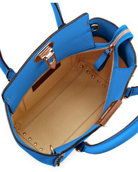 Valentino Rockstud Micro Leather Tote Bag Light Sapphire