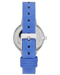 Skagen Anita Crystal Index Slim Leather Strap Watch 30mm