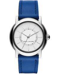 Marc Jacobs Courtney Blue Leather Strap Watch 34mm Mj1451