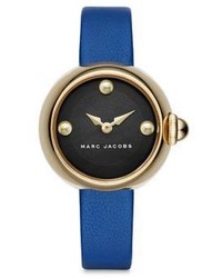 Marc Jacobs Courtney Goldtone Stainless Steel Leather Strap Watch