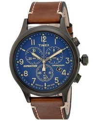 Timex Expedition Scout Chrono Leather Strap Watches